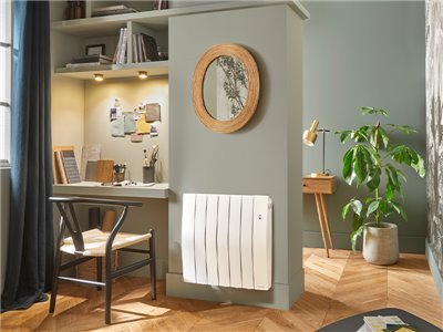 Radiateur fluide caloporteur Galapagos Horizontal 750 Watts Blanc Brillant