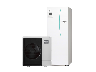 Pompe à chaleur air eau Ecodan Power Inverter Silence Duo 6 kWatts, 200 Litres Monophasé R32