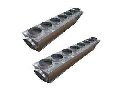 Plénum de soufflage sur mesure 3-6 kWatts, 2 à 3 piquages