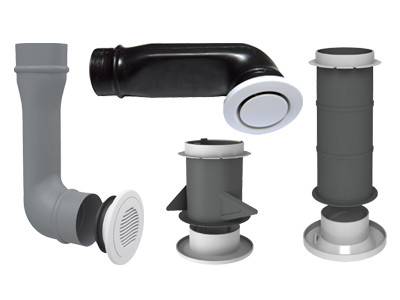 Manchon long Ø125mm pour bouche d'extraction