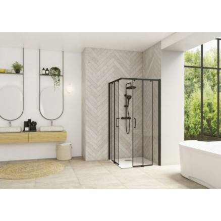 Porte de douche Smart Design A/C sans seuil Fixe à droite - Kinedo