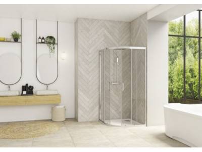 Porte de douche Smart Design R/C Blanc 90x90cm