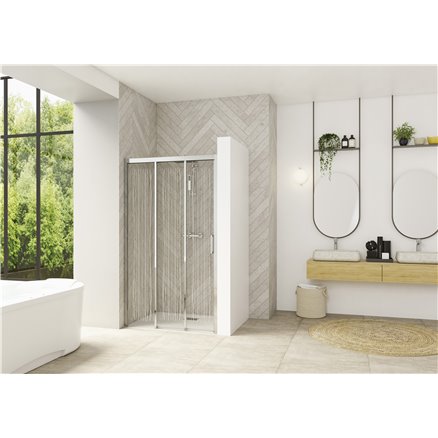 Porte de douche Smart Design 3V sans seuil ouverture à droite - Kinedo