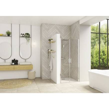 Porte de douche Smart Design 2P sans seuil - Kinedo