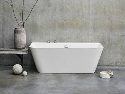 Baignoire semi ilot Patinato Petite N3ACS 152,4x80 cm, 167 Litres