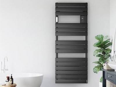 Sèche serviette électrique Adélis 500 Watts, 556 mm Blanc Carat
