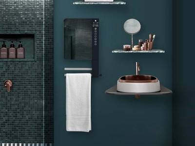 Sèche serviette électrique Illico 3 800+1000 Watts, Blanc sans barre et sans miroir