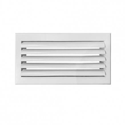 Grille de soufflage à lames courbes
