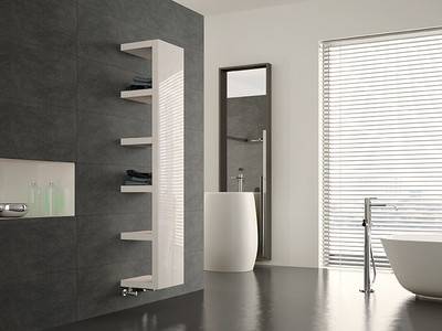 Sèche serviette eau chaude Quadraqua, 417 Watts