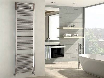 Sèche serviette eau chaude Ares Chromé 211 Watts, Robinetterie standard