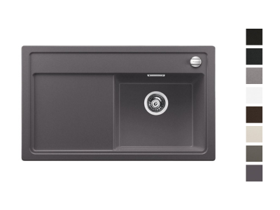 Evier Zenar 45 S-F Silgranit sans access. Egouttoir droite Café 523839