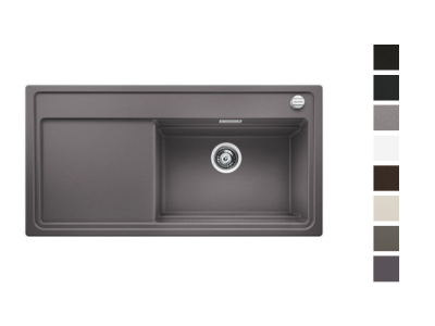 Evier Zenar XL 6 S-F 523926 Egouttoir gauche Gris Rocher