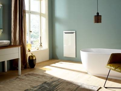 Sèche serviette électrique Zenia AZNL 225+1000 Watts, Gauche Blanc