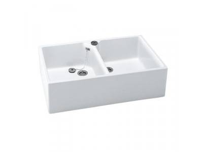 Evier Publica 1 cuve blanc 50x40x13 cm