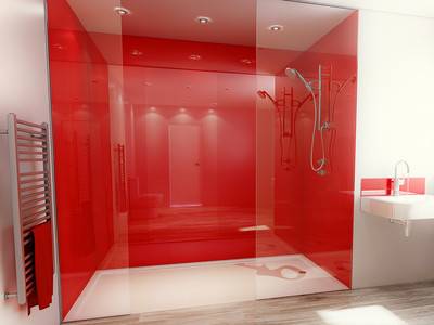 Panneau de douche Acrylique Blanc Mat