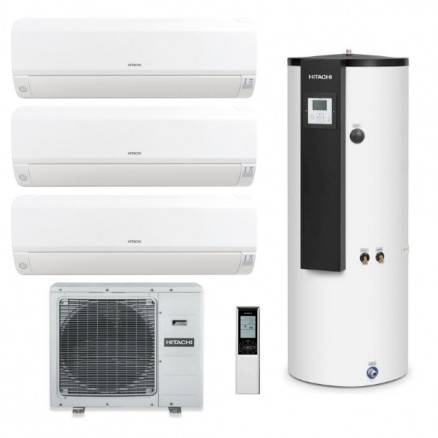 Triple C 270 L, 3 unités Mokai R32 - Chauffe-eau thermodynamique Hitachi