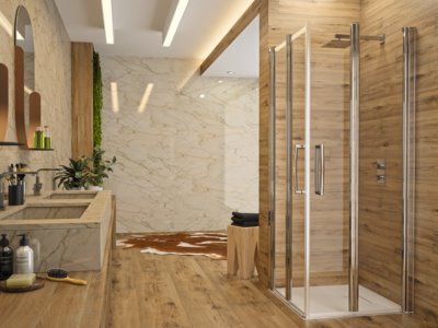Larenco porte pivotante pliante en angle 26731 1900x800mm
