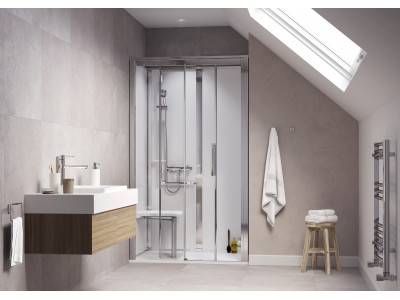 Cabine Onyx Porte Coulissante 1280SLRAWH 1200x800 mm en niche droite