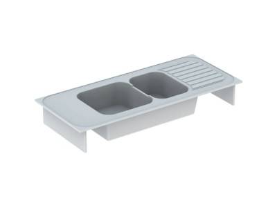 Evier Roanne 00691000000 2 cuves blanc