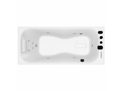 Baignoire balneo Zumba air hôtel 170x75 cm, Tête à gauche