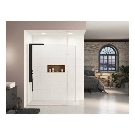 Paroi de douche Ekinox Duo Mât Sol/Plafond profilé mural à gauche - Kinedo