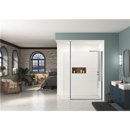 Paroi de douche Ekinox Duo Mât Sol/Plafond profilé mural à droite - Kinedo