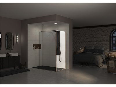 Paroi de douche Ekinox+ renvoi d'angle profilé inox brossé 70 cm