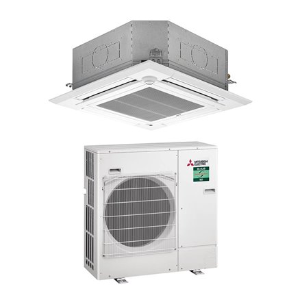 Climatiseur Cassette PLA-M EA Power Inverter R32 - 4,1 à 16 kWatts -  Mitsubishi Electric