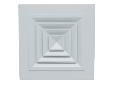 Diffuseur plafonnier carré DPC/P Ø225 mm 290 à 700 m3/h