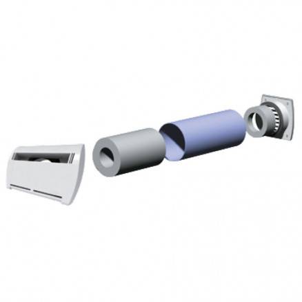 Kit entrée d'air autoréglable acoustique EMA pour Vmc Unelvent