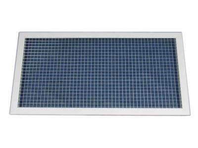 Grille de reprise à mailles carrées Aluminium 200x100 mm