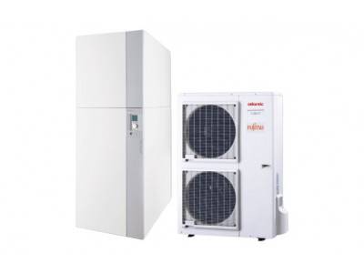 Pompe à chaleur air eau Alféa Hybrid Duo Fioul AI Tri 10,8 kW Brûleur 23 kW