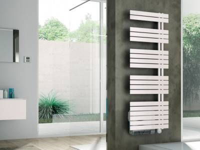 Sèche serviette électrique Osya 500+1000 Watts, Collecteurs à gauche