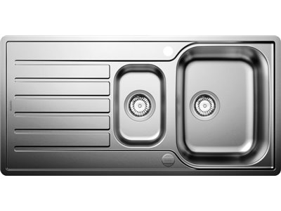 Evier Lantos II 6 S-IF inox brossé avec accessoire vide-sauce