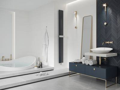 Sèche serviette eau chaude Figuresse Slim 430 Watts Blanc