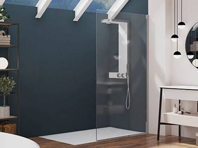 Paroi de douche Alpha Solo 80 cm Profilé chromé