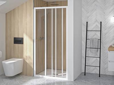 Paroi de douche avec 3 volets Supra 3V Profilé blanc 80 cm
