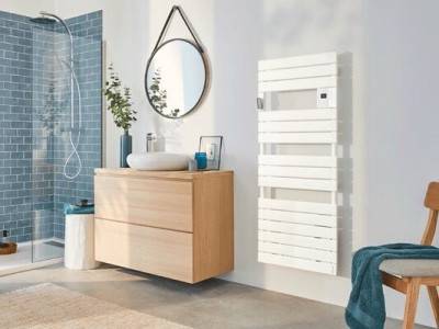 Sèche serviette mixte Adélis 1750 Watts, Blanc Brillant