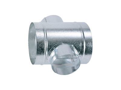 Croix équerre 90° Galva avec joints Ø2x125 / 2x125 mm