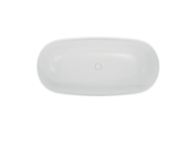 Baignoire ilot Linda-X 175x85 cm, Blanc mat 170 Litres