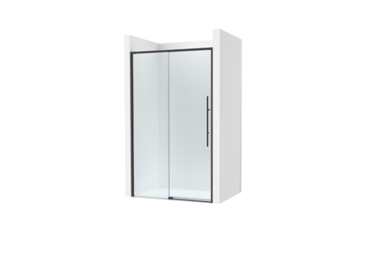 Paroi de douche Brisa L2-E Argent brillant pour receveur 1200 mm