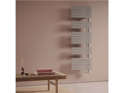 Sèche serviette électrique Soul_S Wifi 400 Watts, Mât à gauche Blanc Standard ULP055V01A401NNN-01-ST-DESTOCK