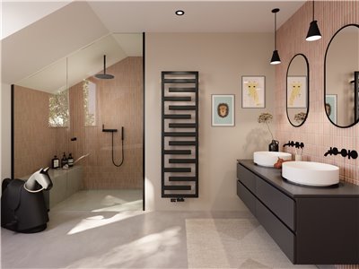 Sèche serviette eau chaude Kapla WKPSS, 493 Watts