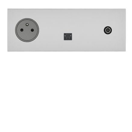 Prise de courant 2P+T, RJ45 et TV univers Epure Art d'Arnould