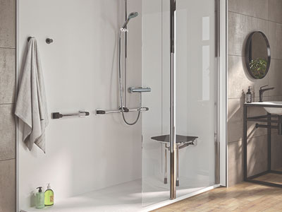 Panneau de douche Alvéo 600x2570 mm Blanc brillant
