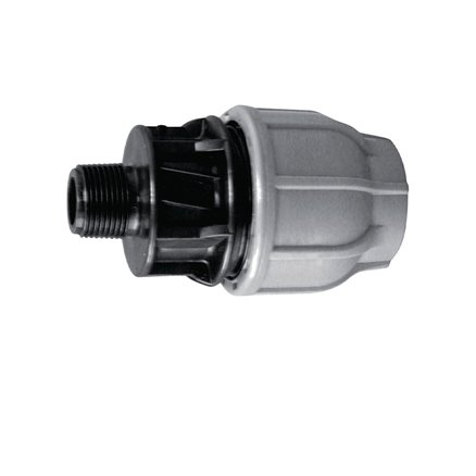 Raccord mâle polypropylène pour tube PE