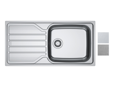 Evier Flash Manu FLN 611-XL Inox Lisse 392241