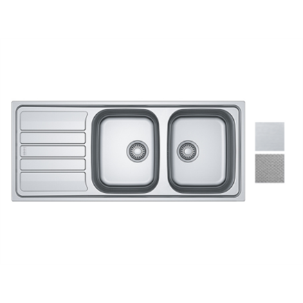 Flash Auto et Manu inox et inox-dekor FLN/FLL 621 - Evier Franke