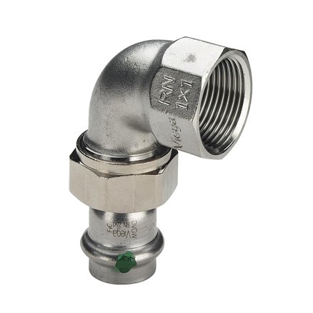 Raccord fileté de transition 90° Inox Sanpress avec SC-Contur