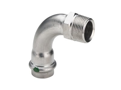 Sanpress Inox-Coude de transition 90° avec SC-Contur MF, 436957
